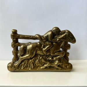 Brass horse and rider letter holder